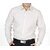 White Full Sleeves Plain Formal Shirt For Mens