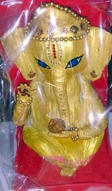 Banana Fibre Made Lord Ganesh Statue Golden Color