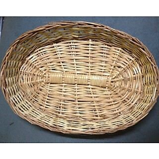Cane Designer Fruit Oval Basket - All India Handicraft