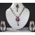 Purple Green Stone Kundan Necklace Set