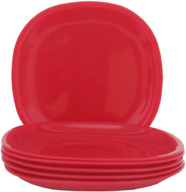 Incrizma - Square Dinner Plate Red -6 Pcs