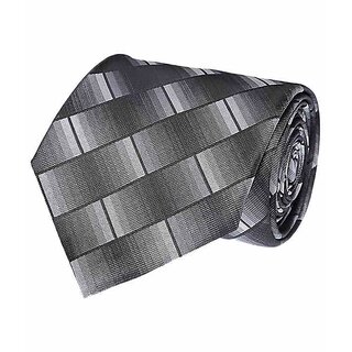                       Gray Checkered Formal Necktie                                              