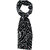 Texture Print Black And White Color Stole For Women By S.Lover