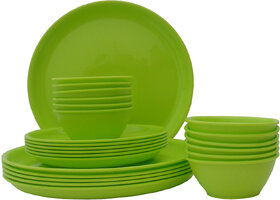 Incrzima - 24 Pcs Round Dinner Set - Lime Green