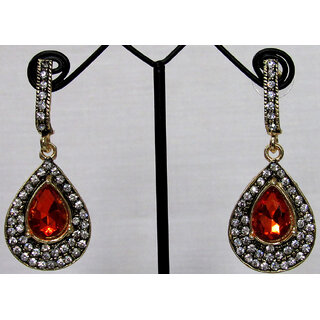                       Lovely Orange Stone Earring                                              