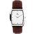 Adamo Square Dial Brown Synthetic Strap Analog Watch for Men - AD71BR01