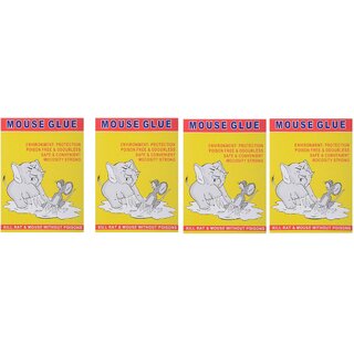 Kudos Mouse Glue (Kill Rat  Mouse without Poisons) pack of 4