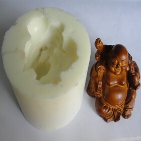 Silicone Laughing Buddha candle mold