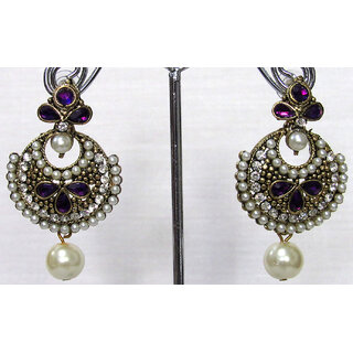 Purple pearl dop antic earring Purple pearl dop antic earring