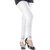 Fashion Fusion Womens White Cotton Lycra Churidaar Leggings.