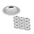 Stainless Steel Round Trap With Hole 5 Inch Jali (Set Of 12)