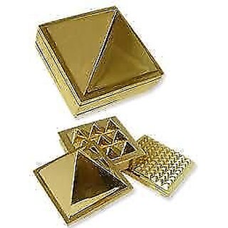                       Brass Multi layer Vastu Pyramid Closed Set                                              