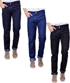 Masterly Weft Multi Regular Fit Jeans for Men Pack of 3