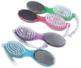 Kudos 4 in 1 Multi-use Foot Care Brush Pumice Scrubber Pedicure Tool Set Pack Of 1 ( Multi color )