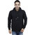 Christy's Collection  Black Hooded Long Sleeve Jacket For Men