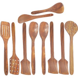 Wooden Spoon Set of 10 Pieces