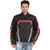 Cascara Full Sleeve solid Black with Red Men's Biker Jackets