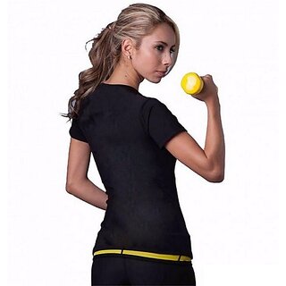 Hot Shapers Women sweat T-Shirt Neoprene Slimming Body Shaper Loss-weight Vest