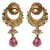 Shining Diva Circular & Crescent Design Earrings