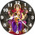 3D Purple Analog Round Shri Ganesh Ji Wall Clock