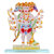 Kanch Mall Glass Multicolour Powerful Panchmukhi Hanuman Idol (Kanch 31)