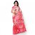 Svb Sarees Pink Block Print Bhagalpuri Silk Saree Without Blouse