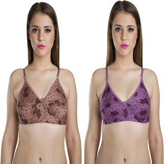 ChileeLife Wirefree Non-Padded Bras (Pack of 2)