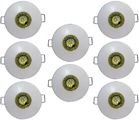 Bene LED 3w Glow Round Ceiling Light, Color of LED Warm White (Yellow) (Pack of 8 Pcs)