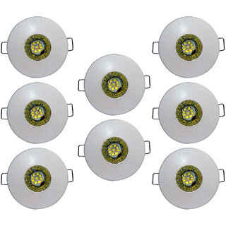 Bene LED 3w Glow Round Ceiling Light, Color of LED Red (Pack of 8 Pcs)