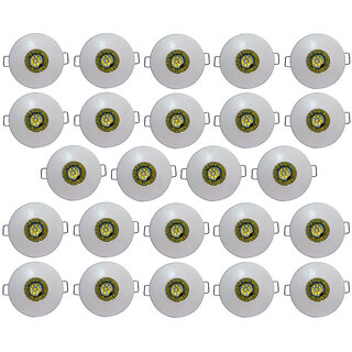Bene LED 3w Glow Round Ceiling Light, Color of LED Red (Pack of 24 Pcs)