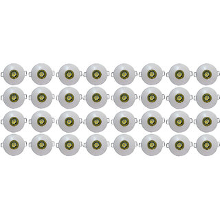 Bene LED 3w Glow Round Ceiling Light, Color of LED Red (Pack of 32 Pcs)