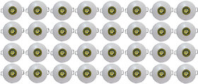 Bene LED 3w Glow Round Ceiling Light, Color of LED Green (Pack of 32 Pcs)
