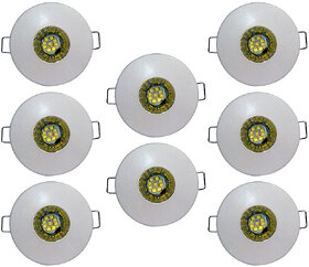 Bene LED 3w Glow Round Ceiling Light, Color of LED Blue (Pack of 8 Pcs)