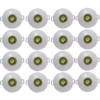 Bene LED 3w Glow Round Ceiling Light, Color of LED Green (Pack of 16 Pcs)