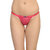 Muquam Pink T-back Floral Satin & Lace Thong (Pack of 1)