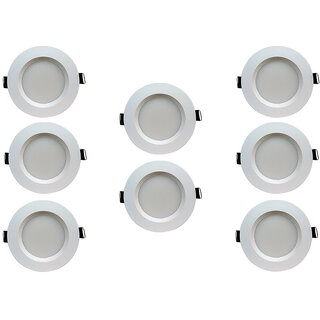                       Bene LED 5w Faro Round Ceiling Light, Color of LED White (Pack of 8 Pcs)                                              