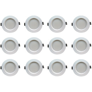                       Bene LED 5w Faro Round Ceiling Light, Color of LED White (Pack of 12 Pcs)                                              