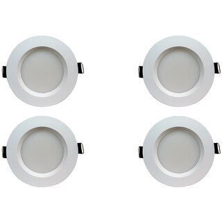Bene LED 5w Faro Round Ceiling Light, Color of LED Warm White (Yellow) (Pack of 4 Pcs)