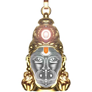 Shakti Shri Hanuman Chalisa Yantra Pendant Kawach With Gold Plated C