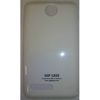                       Hard Shell Back Case Cover for micromax A72  - white                                              