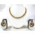 Maroon Stone Tilak Pearl Necklace Set