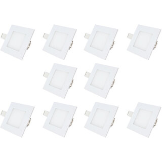                       Bene LED 3w Square Panel Ceiling Light, Color of LED Warm White (Yellow) (Pack of 10 Pcs)                                              