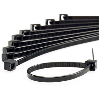 100 PCS 10  IN CABLE TIES 250 MM BLACK NYLON CABLE TIE