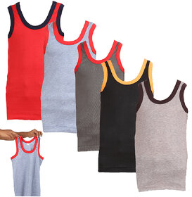 Lyril Pack of 5 Boys Cotton Vest (MultiColour )