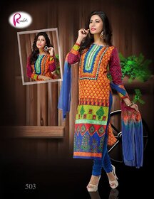 Womens Printed Unstitched Party Wear Salwar Suit Dress Material