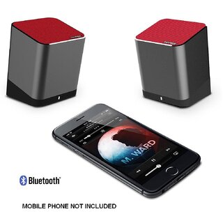 Trendwoo Twins Bluetooth Wireless Speaker 2.0 Stereo Sound with Built in Microphone (Black)