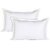 Ahmedabad cotton Sateen Striped Pillow Case Pair 300 Thread Count - White
