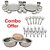 Czar combo of 24 Pc Stainless Steel Dinner Set with Donga and 18 Pc  Steel Cutlery