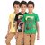 Lyril  Cotton Multi Color Boys Round neck T-shirt