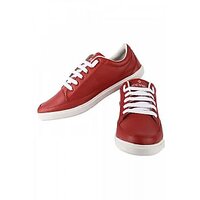 Red Casual Shoe by Heevaw